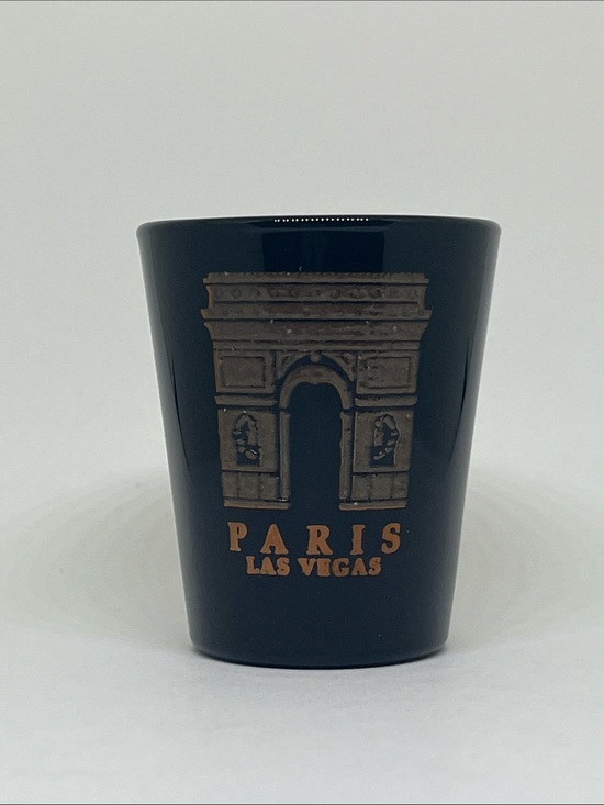 Other - Black & Gold Paris Las Vegas Shot Glass